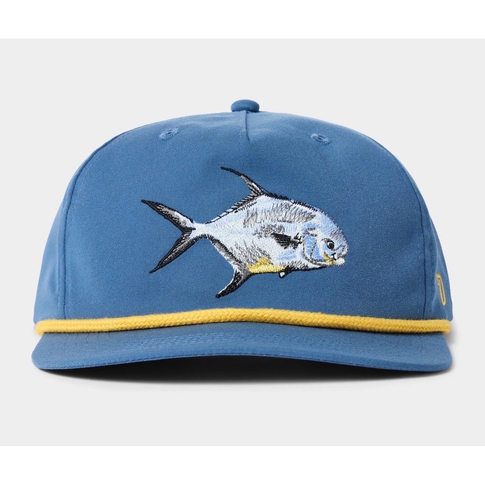 Duck Camp Grandpa Hat Coastal Blue Permit Fish Embroidered Snapback GH2560 NEW